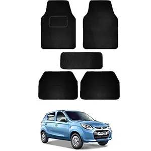 RONISH Fabric car Floor Foot mat for Alto 800 Passenger Car (Black)