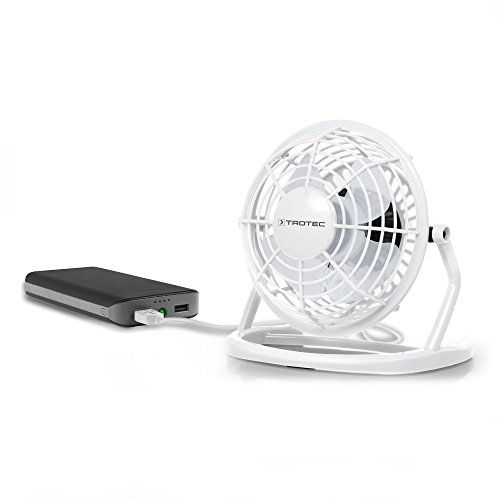 TROTEC TVE 1W Mini USB Ventilator / Fan / Lüfter in Snow White, geräuscharm mit An/Aus-Schalter, 360° Neigungswinkel, ideal für Schreibtisch Laptop Notebook, oder unterwegs (weiß) - 3