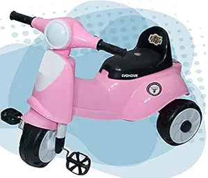 EVOHOME Vespa Toy Scooter Wheelie Activity Ride-on/ Kids Ride On/ Baby Ride On Toys with Musical Tunes & Light Suitable for Boys & Girls 1 to 5 Years Old Baby Kids Gift