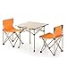 Produktbild Klapptisch Tisch und Stuhl Outdoor Portable Klapptisch und Stuhl Kombi-Paket 3 Sets von 5 Sets Picknick Grill Camping Set (Farbe : Orange, größe : Chairs*2 Table*1)