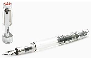 TWSBI Diamond 580 Clear,Pennino F,Penna Stilografica,Demonstrator,caricamento a stantuffo