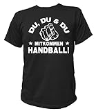  Artdiktat Herren T-Shirt - Du, Du und Du - Mitkommen - Handball - Funshirt Humor Fun Spaß Kult Spruch Sport Größe XXL, Schwarz