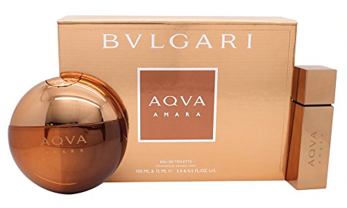 Bvlgari Eau de Toilette Spray Gift Set for Men, Aqva Amara - Pack of 2