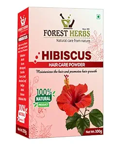 The Forest Herbs Natural Care From Nature Hibiscus Powder for Hair and Fack Pack Mask (100 g (Pack of 1))