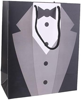 Coco Said 5 x Tuxedo Groomsmen Bridegroom Thank You Gift Bags Black Wedding Party Favour