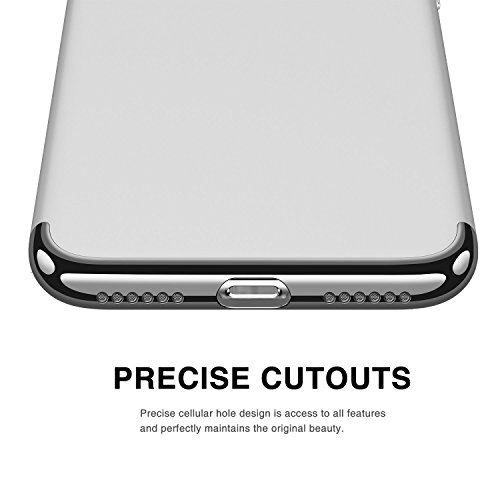 iPhone 7 Case, RANVOO 3 in 1 Hard Slim Anti-Scratch Shockproof Electroplate Frame with Coated Surface Case for Apple iPhone 7 (2016), Silver [LOGO Cut-out]