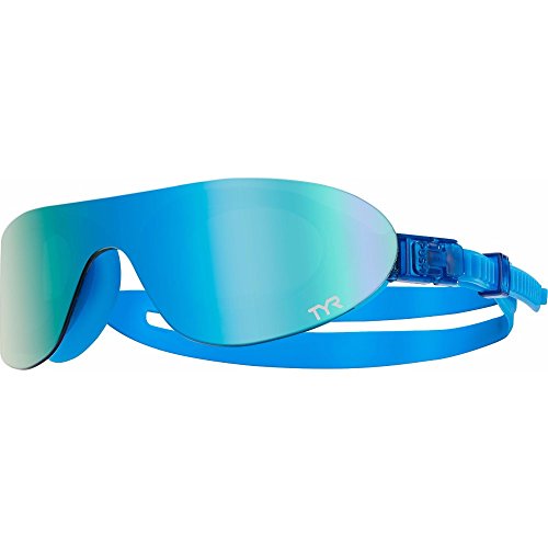 TYR Lgshdm Lunettes de Natation Mixte Adulte, Vert/Bleu