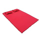 GEERTOP Colchón Doble Hinchable Automático Colchoneta Autohinchable Aislante Portátil Ligero para 2 Personas - 186 x 132 x 3,8 cm (4 kg) - para Camping al Aire Libre (Rojo)