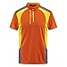 Produktbild Herren Kurzarm Poloshirt Sommer T-Shirt Rundhals-Ausschnitt Kurzarm Shirt Mit Rundhalsausschnitt Hemd Freizeit Hemden (4XL, Orange)