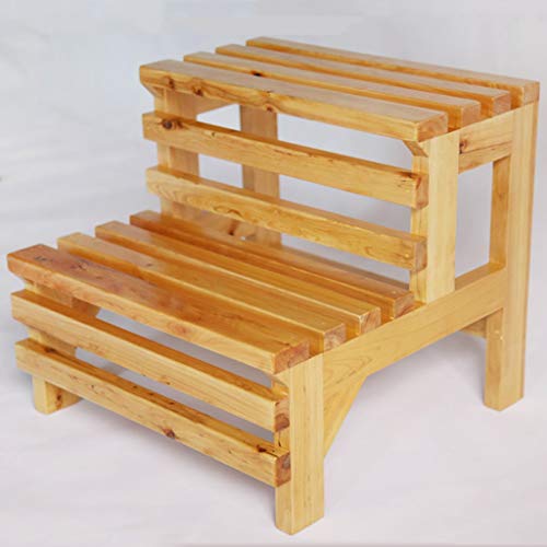 Preisvergleich Produktbild HYYSH Haushaltsleiter Massivholz Tritthocker Dual Use