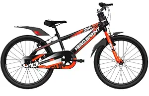 HERO CYCLES Sprint Whistle 20T Inches With 4 Inches Steel Frame Unisex-Kids Cycle Road Bike (Green, 6yrs to 11yrs)