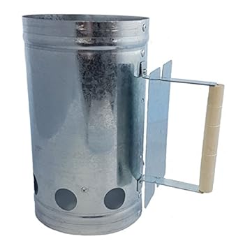 Metall Kohleanznder Mit Holzgriff Grillkohleanznder Mit Hitzeschild Schnellanznder