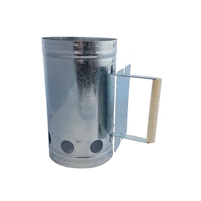 Metall Kohleanznder Mit Holzgriff Grillkohleanznder Mit Hitzeschild Schnellanznder