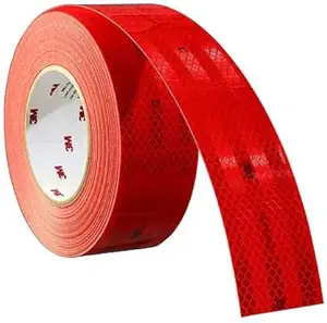 RKS INDUSTRIES 3M High Intensity Reflective Conspicuity Tape- Red, 2 Inch Width X 2 Feet