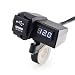 Produktbild Timloon Wasserdichte Motorrad 5 V 3.1 A Dual USB Ladegerät & Blau Spannung Display Voltmeter für 7/8 und 2,5 cm Befestigung am Lenker