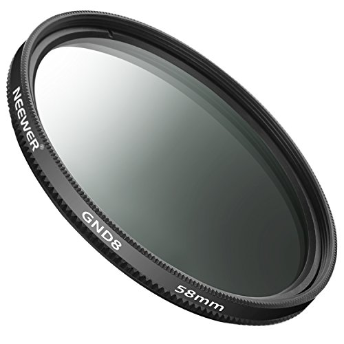 Neewer 58mm Filtre G ND8 Gradu      Densit   Neutre pour Cam  ras CANON Rebel T6i T6 T6s T5i T5 T4i T3i T2i XTi XSi EOS 750D 760D 650D 600D 550D 500D 450D 400D 350D 300D 7D 60D avec Fil de Lentilles de 58 mm