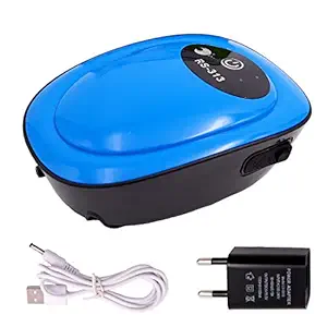 RS Electrical Aquarium AC DC Emergency Air Pump with Rechargeable Lithium Battery 1W Portable Ultra Silent Oxygen Pump Machine RS313 - by Visual Arrest?