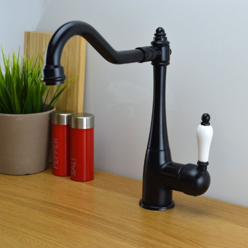 ENKI Badewannenarmatur Handbrause Bodenstehende Retro Kreuz Chrom BELGRAVIA