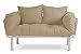 Produktbild EasySitz Schlafsofa für EIN 2 Sitzer Sofa Kleines Couch 2-Sitzer Schlafsessel Zweisitzer Personen Mein Futon Sitzen Einer Farbauswahl (Tundra)
