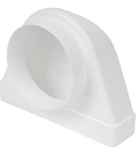 Tubo Rettangolare Per Cappa 55x220 Mm - 1,5 Metri In Plastica Bianca