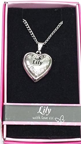 Lily Named Personalised Love Lockets/Pendants with Picture Holder Presented Beautifully by Sterling Effectz