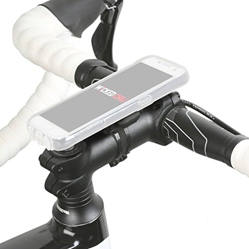 QuickMOUNT 3.0 Fahrrad Halterung fÃ¼r Samsung Galaxy S7 (SM-G930F) Bike Kit mit Case und RegenhÃ¼lle (Handyhalterung, Ladekabel- und KopfhÃ¶rer Anschluss) schwarz / matt