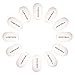 MAKARTT 10Pcs Set White Plastic Nail Art Soak Off Finger Cap Clip UV Gel Polish Remover Wrap Tools