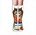 Produktbild Xunulyn Hohe Socken High Socks 19.7"(50cm) Novelty Compression Long Socks for Men's Women and Girls owl Books Funny Apple Pencil Psychedelic