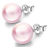 echt silber schmuck selber machen  Susan Y Geschenk für Frauen Damen Ohrringe Ohrstecker nur Sie 925 Sterling Silber mit Swarovski Perlen Rose Schmuck Geschenke zum Mutter Sie Frauen Mädchen Valentinstag Muttertag Geburtstag