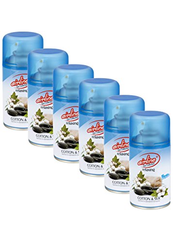 Preisvergleich Produktbild Airline Raumduft Nachfüllkartusche Cotton und Silk 6 x 250 ml