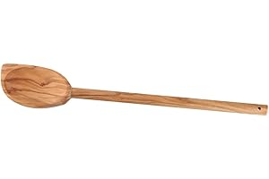 Fackelmann 30851 Cuillère en bois, Spatule bois, Ustensile de cuisine, Olivier, Bois, 30 cm