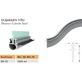 Contacall Duşakabin Cam Fitili Duşa Kabin Plaksi Fitili Dk-22-Şeffaf-10 Metre