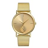 Damen Uhr LSAltd Herren Quarzuhr ultradünne Schwarz Armbanduhr für Damen und Herren Classic Minimalistisches Design mit Datum Kalender und Schwarz Band