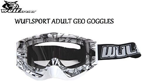 MOTORBIKE WULFSPORT ADULT GEO GOGGLES Motorcycle Motocross Off Road Enduro MX GREY Goggles