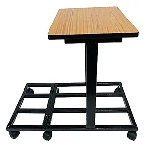 KITHANIA Three Inverter Battery & UPS Trolley Fit to Every Type of Batteries, Heavy Duty Trolley Holds up to 400 kg Weight, with Wooden Shelf on Top