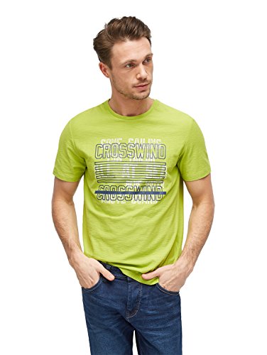 TOM TAILOR für Männer T-Shirt T-Shirt mit Schrift-Print Fan Plant Green XL TOM TAILOR für Männer T-Shirt T-Shirt mit Schrift-Print Fan Plant Green XL