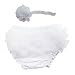 DQdq Baby Infant Girls Cotton Ruffle Panties Briefs Bloomer White with Headband