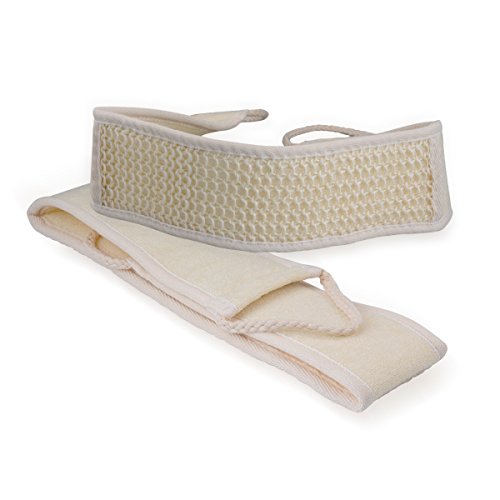 Bath Scrubber, Breett 100% Natural Sisal Bath Exfoliating Strap Back Scrubber for Shower and Bath Clean