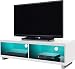 Produktbild CENTURION Carus (Kaiser) glänzend weiß Dual Stilvolle modernen 66 cm-55 "flach Bildschirm Designer TV stehen, mit LED-Lichtern