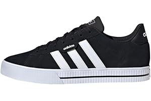 adidas Men's Daily 3.0 Leather Shoes, Core Black / Cloud White / Core Black, 11 UK