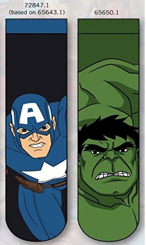 Modern Style Boys Pack of 2 Marvel Avengers Soft Slipper Socks (Material: Polyester/Elastane) (UK 6-8)