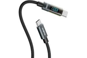 كابل شحن سريع USB-C إلى USB-C بقدرة 100 وات و5 أمبير ومزامنة بيانات عالية السرعة للأجهزة بمنافذ USB-C OCD-175CC، كابل شحن من اورايمو، بطول 1.2 م ولون أسود