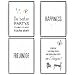 Produktbild ALEMARG® Kunstdruck Poster Set | 4X Premium Vintage Fine Art Deko Print Plakat, DIN A4 Bild Geschenk Bundle (Set Good Mood)