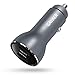 Produktbild Dual Port USB Auto Ladegerät, GAVAER 24W 4.8A KFZ Ladegeraet Für iPhone X / 8 / 7 PLUS / 7 / 6 PLUS / 6 S, iPad Pro / Air 2, Samsung S9 / S8 PLUS / J5 / J3, Huawei P10 PLUS / P9 LITE, MP3, PSP, GPS und viele mehr Gerät [Graü]
