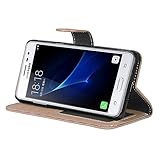 BONROY® Tasche Hülle für Handyhülle für Samsung Galaxy J3 PRO (5,0 Zoll) Retro matte Leder PU Leder Flip Schutzhülle Case Cover Etui Lederhülle mit Silikon Back Cover PU Leder Handytasche im Bookstyle Stand Funktion Kartenfächer Schale Stoßfest Handyhülle für Samsung Galaxy J3 PRO (5,0 Zoll) - 