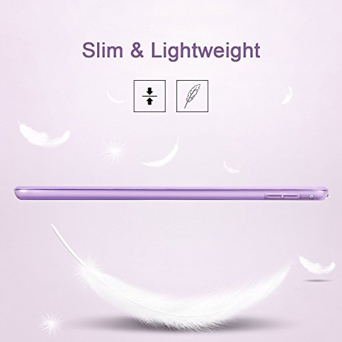 iPad Air 2 Hülle, ESR® Yippee Bildserie Auto aufwachen / Schlaf Funktion Wickelfalz Ledertasche mit Lichtdurchlässig Rückseite Abdeckung Schutzhülle für iPad Air 2 / iPad 6 (Lila) - 9