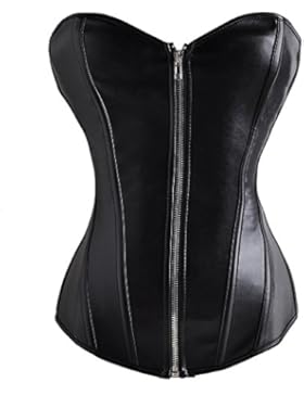 U-Pretty Pelle Donna gotica e finta pelle corsetto nero del vestito più bustier Clubwear Corpetto