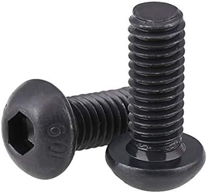 FullerKreg M5-0.8 x 8mm Button Head Socket Cap Screw, ISO 7380 Hex Drive, Class 10.9, Black Oxide Finish,Alloy Steel (Pkg of 100)