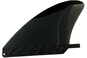 soonbuy Surf Fins, 4.6 Inch Soft Fin With Screw, Soft Flex Center Fin, White Water Fin Safety Flex Soft Replacement for Longboard SUP Stand Up Paddleboard black