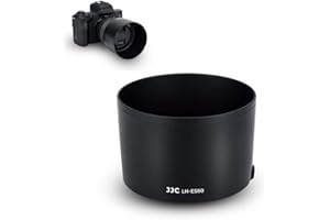 JJC Bayonet Lens Hood for Canon EF-M 32mm f/1.4 STM Lens Replaces Canon ES-60, EFM 32 F1.4 Lens Reversible Hood Shade Compatible with 43mm Filter and Lens Cap